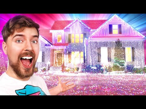 I Put 1,000,000,000 Christmas Lights On A House (World Record)